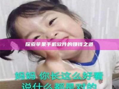 江山探索苹果手机软件的赚钱之道